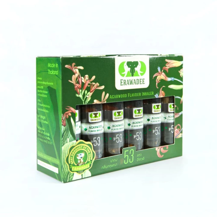 Inhalan Hidung Herbal Thailand dengan Kayu Gaharu 12 pcs 2